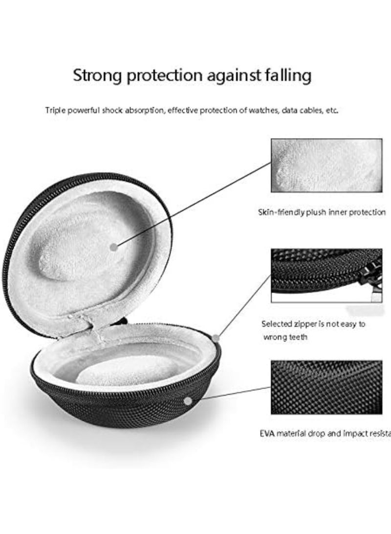 ZedAura Portable Single Watch Travel Case Durable Polyester Fiber Watch Storage Box with Fabric Lining Shockproof Organizer for Men's & Women's Wrist watches & Accessories, Watch Case (Round) - Image 4